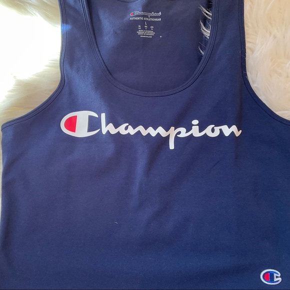 Champion Logo Cropped Tank Top - NWT - Size Large - Picture 4 of 9